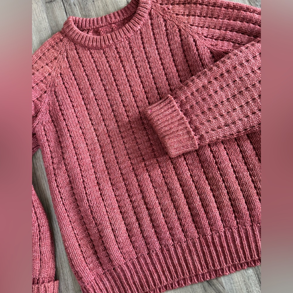 Vintage Rose Cable Knit Sweater - Picture 7 of 15